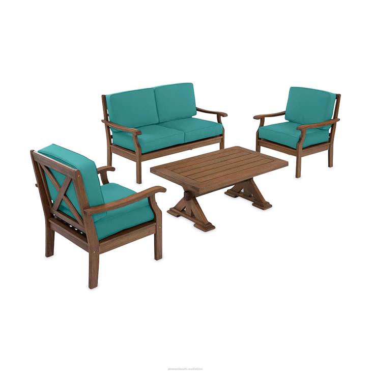 Houseware Plow & Hearth Claremont Deep Seating Love Seat Set with Cushions - Midnight Navy NFLB1127