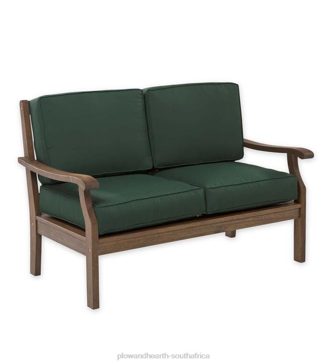 Houseware Plow & Hearth Claremont Deep Seating Love Seat with Cushions - Midnight Navy NFLB1134