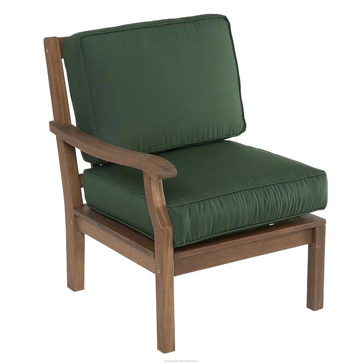 Houseware Plow & Hearth Claremont Eucalyptus Outdoor Sectional Seating with Cushions NFLB1122