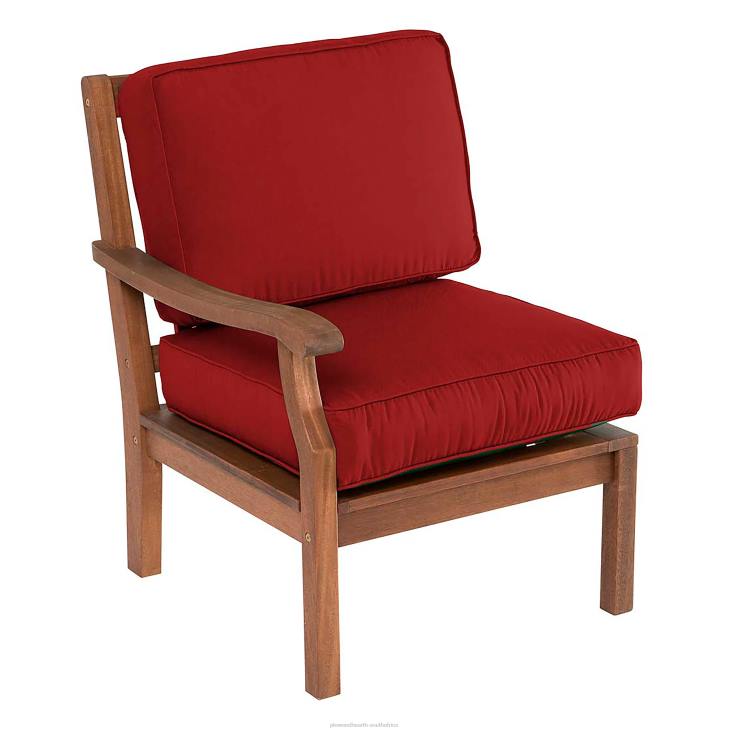 Houseware Plow & Hearth Claremont Eucalyptus Outdoor Sectional Seating with Cushions NFLB1122