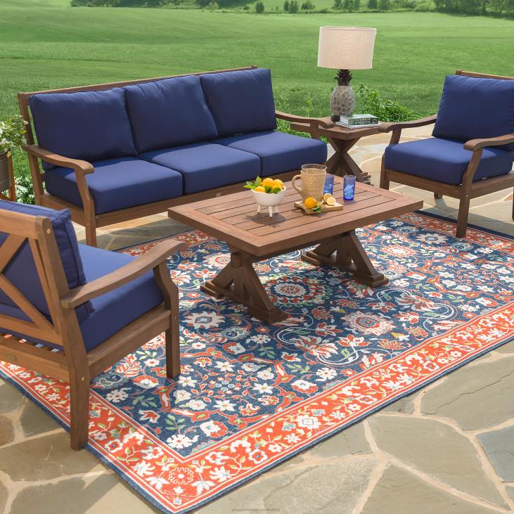 Houseware Plow & Hearth Claremont Seating Collection, Eucalyptus Wood Outdoor Furniture NFLB1090