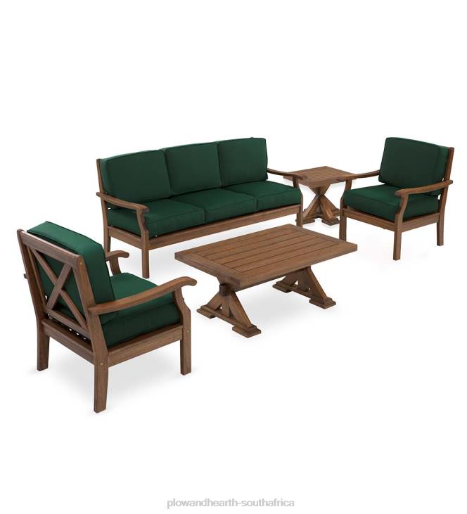 Houseware Plow & Hearth Claremont Seating Collection, Eucalyptus Wood Outdoor Furniture NFLB1090