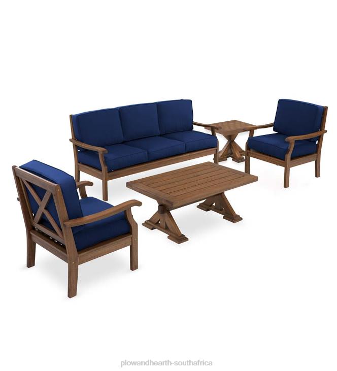 Houseware Plow & Hearth Claremont Seating Collection, Eucalyptus Wood Outdoor Furniture NFLB1090