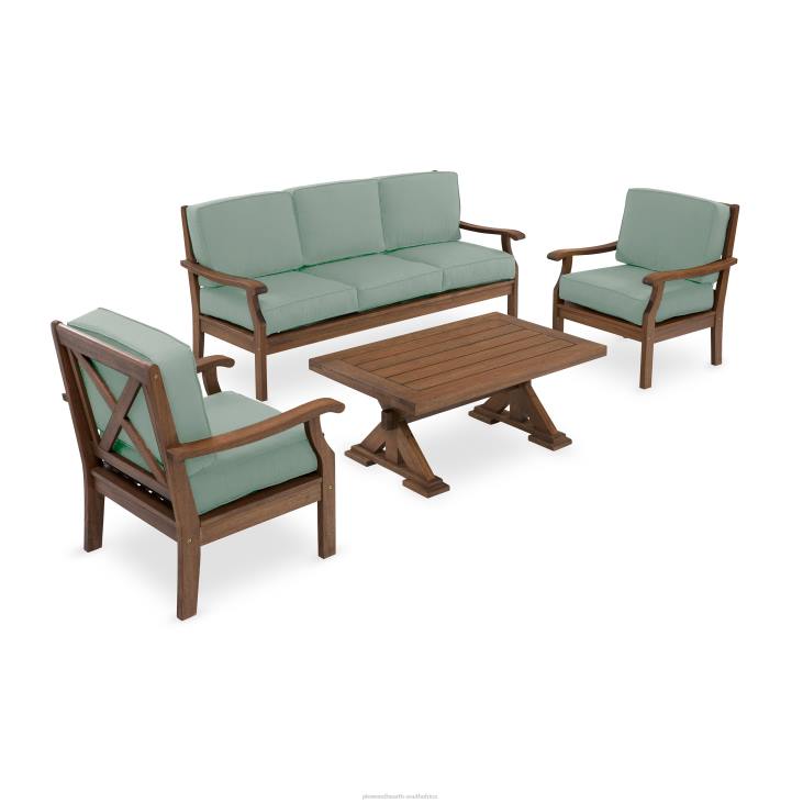 Houseware Plow & Hearth Claremont Seating Collection, Eucalyptus Wood Outdoor Furniture NFLB1090