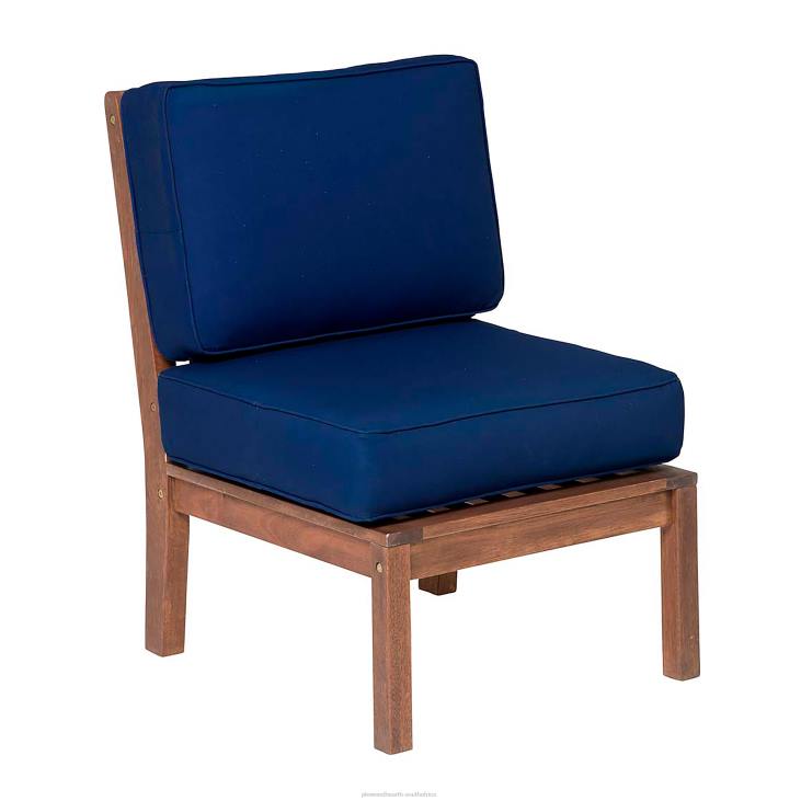 Houseware Plow & Hearth Claremont Sectional Armless Chair with Cushions - Midnight Navy NFLB3222