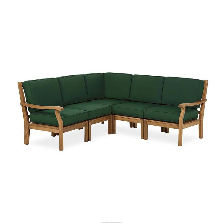 Houseware Plow & Hearth Claremont Sectional Chair with Right Arm with Cushions - Midnight Navy NFLB3212