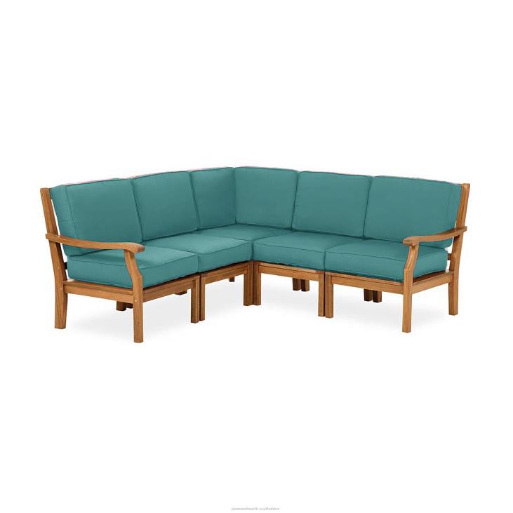 Houseware Plow & Hearth Claremont Sectional Chair with Right Arm with Cushions - Midnight Navy NFLB3212