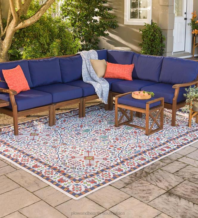 Houseware Plow & Hearth Claremont Sectional Chair with Right Arm with Cushions - Midnight Navy NFLB3212