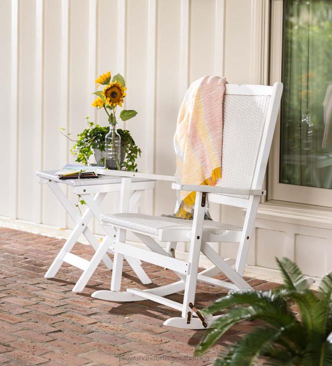 Houseware Plow & Hearth Claytor Folding Eucalyptus Outdoor Furniture NFLB1081
