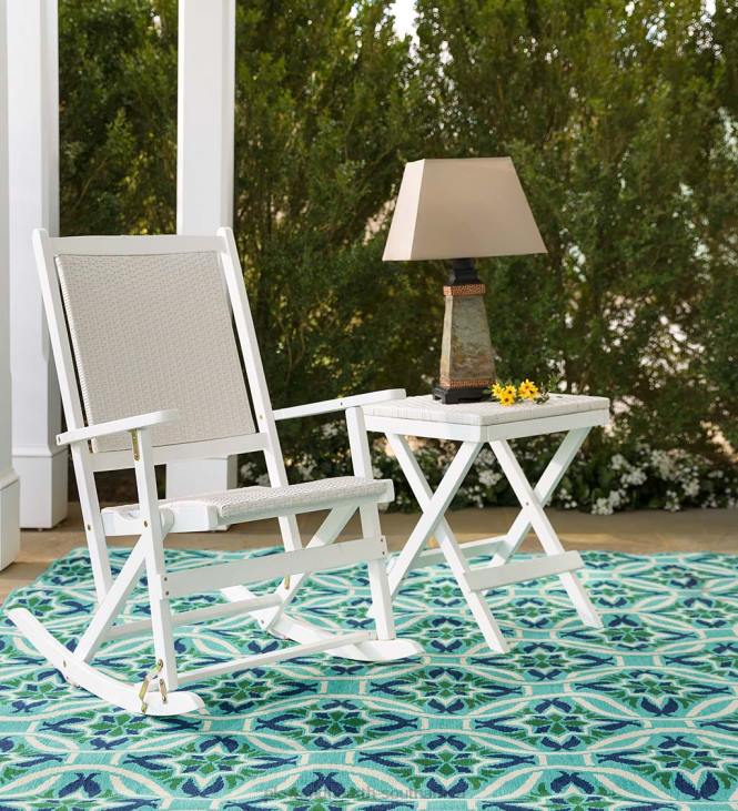 Houseware Plow & Hearth Claytor Folding Eucalyptus Outdoor Furniture NFLB1081