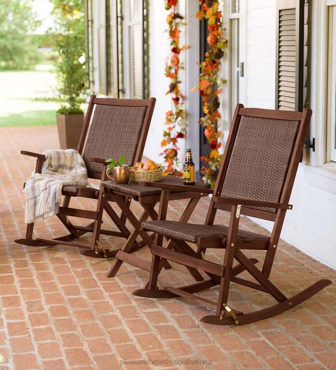 Houseware Plow & Hearth Claytor Folding Eucalyptus Outdoor Furniture NFLB1081