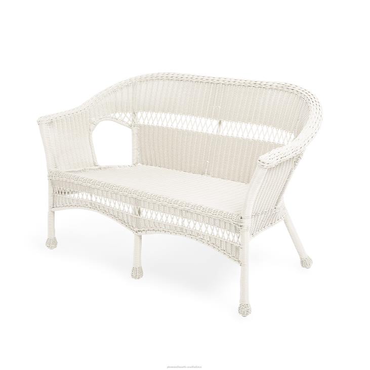 Houseware Plow & Hearth Easy Care Resin Wicker Love Seat, Chairs And Coffee Table Set NFLB1077
