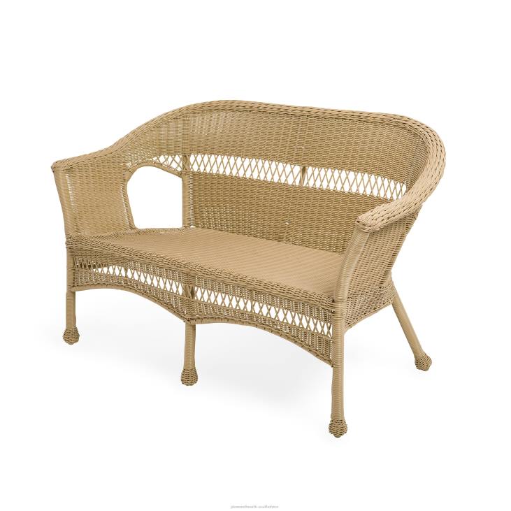 Houseware Plow & Hearth Easy Care Resin Wicker Love Seat, Chairs And Coffee Table Set NFLB1077