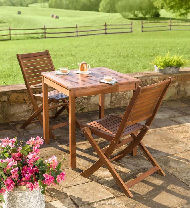 Houseware Plow & Hearth Eucalyptus Wood Outdoor Bistro Furniture NFLB1080