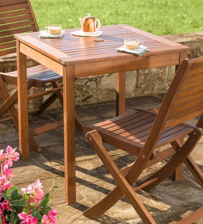 Houseware Plow & Hearth Eucalyptus Wood Outdoor Bistro Furniture NFLB1080