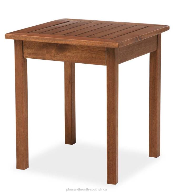 Houseware Plow & Hearth Eucalyptus Wood Side Table, Lancaster Outdoor Furniture Collection - Natural NFLB1159