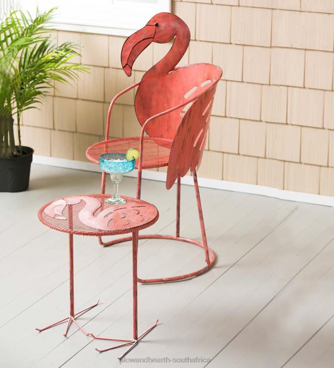 Houseware Plow & Hearth Flamingo Chair and Side Table Set NFLB1142