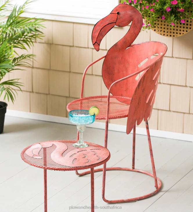 Houseware Plow & Hearth Flamingo Chair and Side Table Set NFLB1142