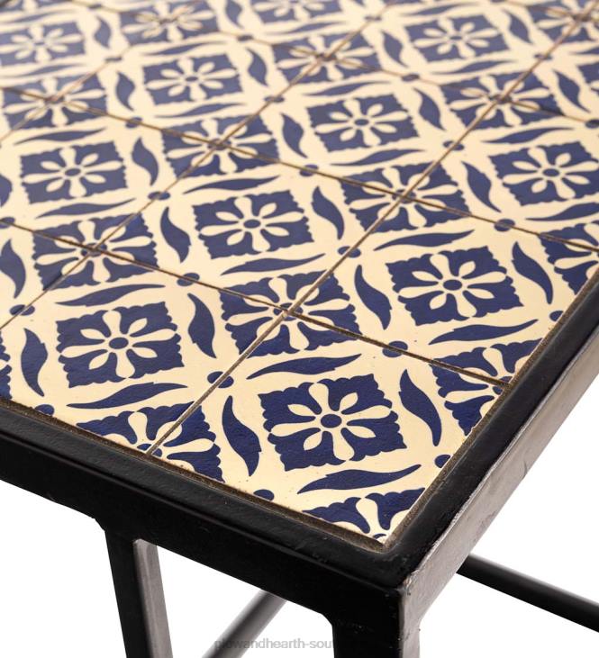 Houseware Plow & Hearth Handmade Ceramic Tile Nesting Tables, Set of 2 NFLB1108