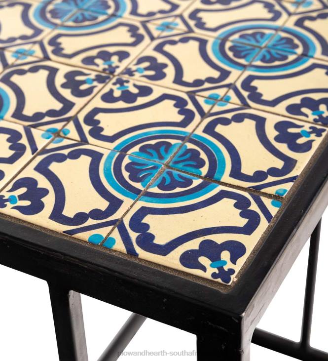Houseware Plow & Hearth Handmade Ceramic Tile Nesting Tables, Set of 2 NFLB1108