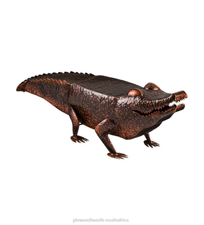 Houseware Plow & Hearth Handmade Painted Metal Alligator Side Table NFLB1125