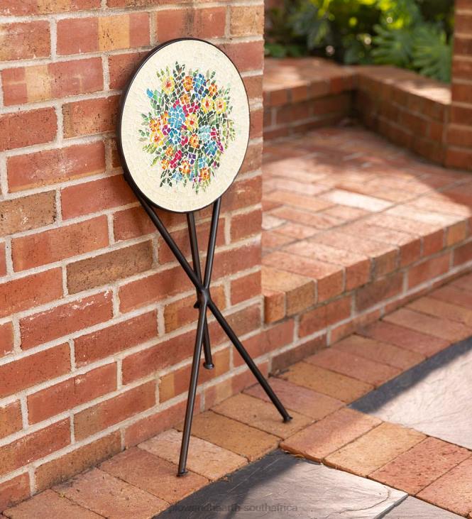 Houseware Plow & Hearth Indoor/Outdoor Flower Bouquet Folding Side Table NFLB1175