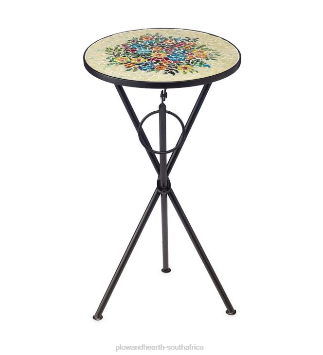 Houseware Plow & Hearth Indoor/Outdoor Flower Bouquet Folding Side Table NFLB1175