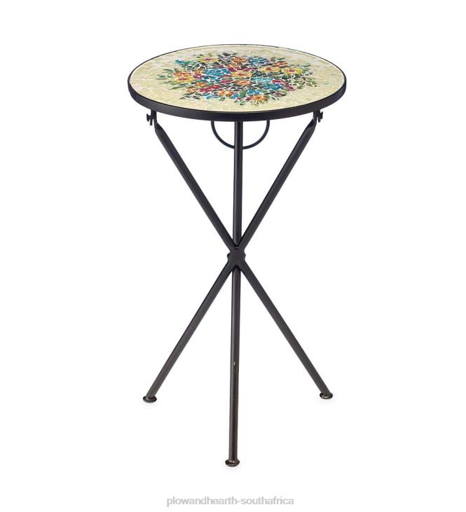 Houseware Plow & Hearth Indoor/Outdoor Flower Bouquet Folding Side Table NFLB1175