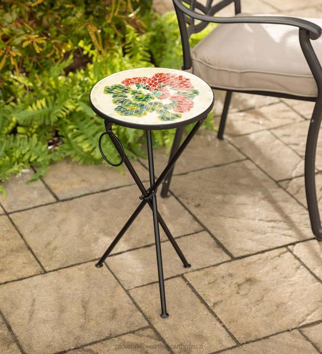 Houseware Plow & Hearth Indoor/Outdoor Geranium Folding Side Table NFLB1172