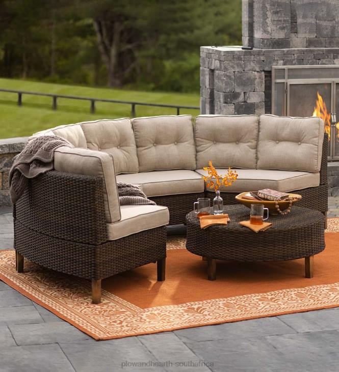 Houseware Plow & Hearth Kingwood Modular 5-Piece Outdoor Seating Set - Brown NFLB1104