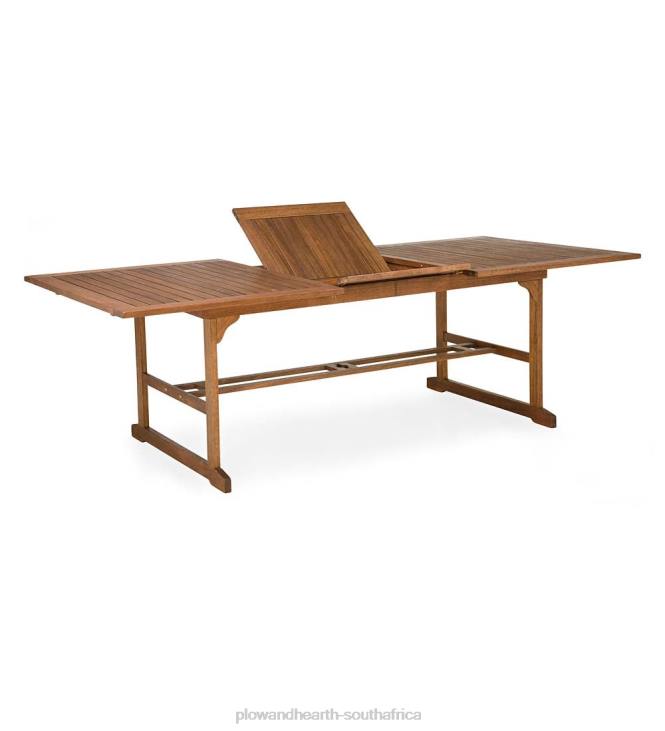 Houseware Plow & Hearth Lancaster Outdoor Furniture Collection, Eucalyptus Wood Extension Table and 6 Chairs NFLB1123