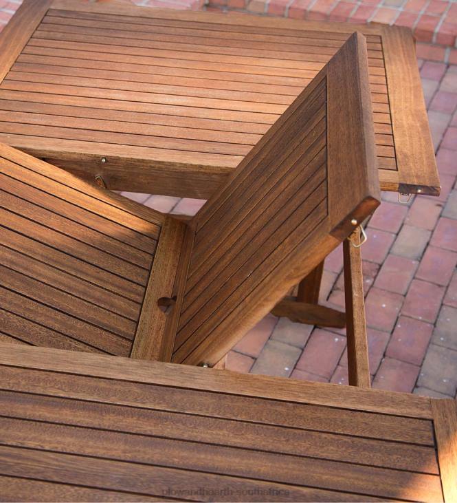 Houseware Plow & Hearth Lancaster Outdoor Furniture Collection, Eucalyptus Wood Extension Table and 6 Chairs NFLB1123