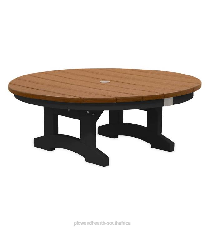 Houseware Plow & Hearth May River Large Outdoor Conversation Table - Mahogany/Black NFLB1178