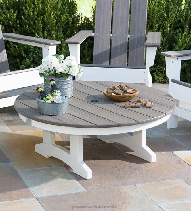 Houseware Plow & Hearth May River Large Outdoor Conversation Table - Mahogany/Black NFLB1178
