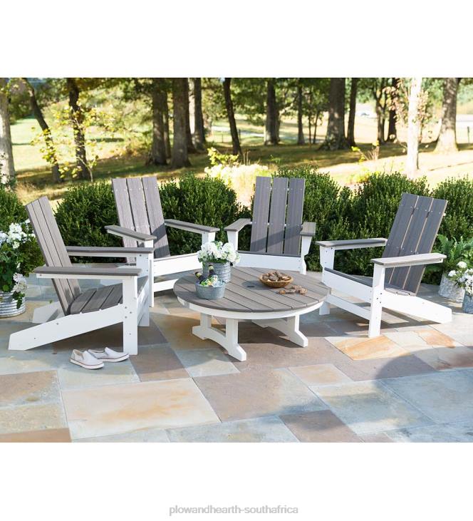 Houseware Plow & Hearth May River Large Outdoor Conversation Table - Mahogany/Black NFLB1178