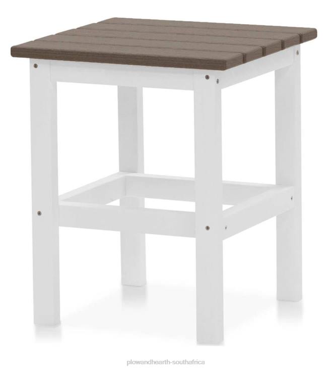 Houseware Plow & Hearth May River Outdoor Side Table - Coastal Gray/White NFLB1144