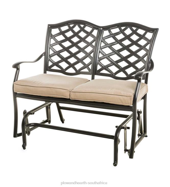 Houseware Plow & Hearth Park Grove Cast Aluminum Outdoor 4-Piece Seating Set with Cushions NFLB3163