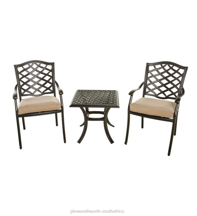 Houseware Plow & Hearth Park Grove Cast Aluminum Outdoor Armchairs with Cushions, Set of 2 NFLB3216