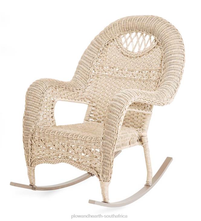 Houseware Plow & Hearth Prospect Hill Wicker Rocking Chair - Cloud White NFLB1106