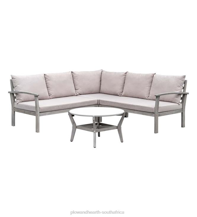 Houseware Plow & Hearth Ridgewind Outdoor Sectional Sofa Seating Set With Cocktail Table NFLB1133