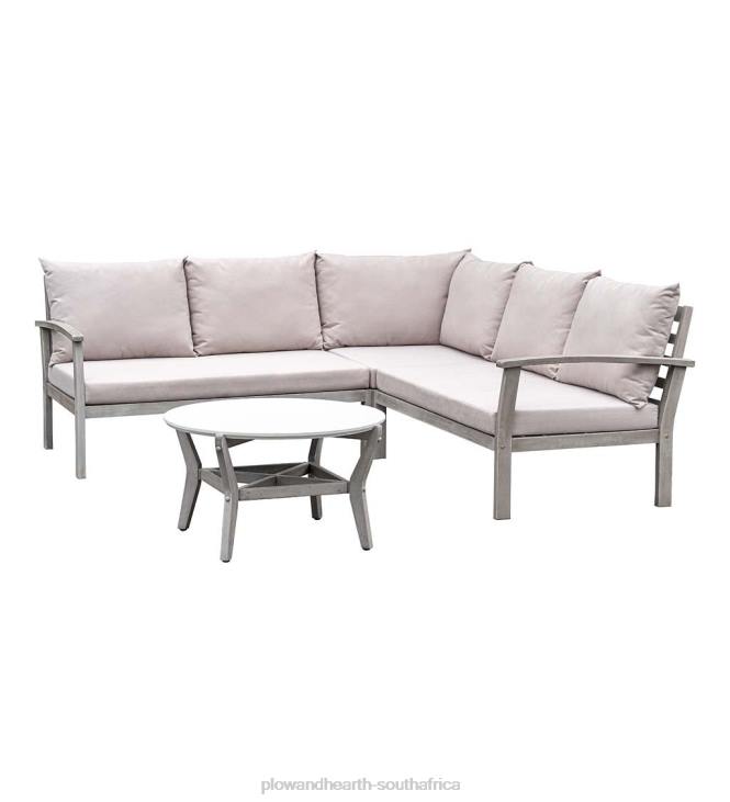 Houseware Plow & Hearth Ridgewind Outdoor Sectional Sofa Seating Set With Cocktail Table NFLB1133