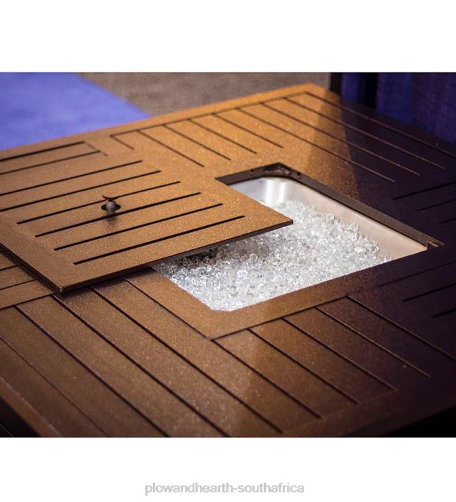 Houseware Plow & Hearth Slatted Aluminum Propane Fire Pit NFLB1182