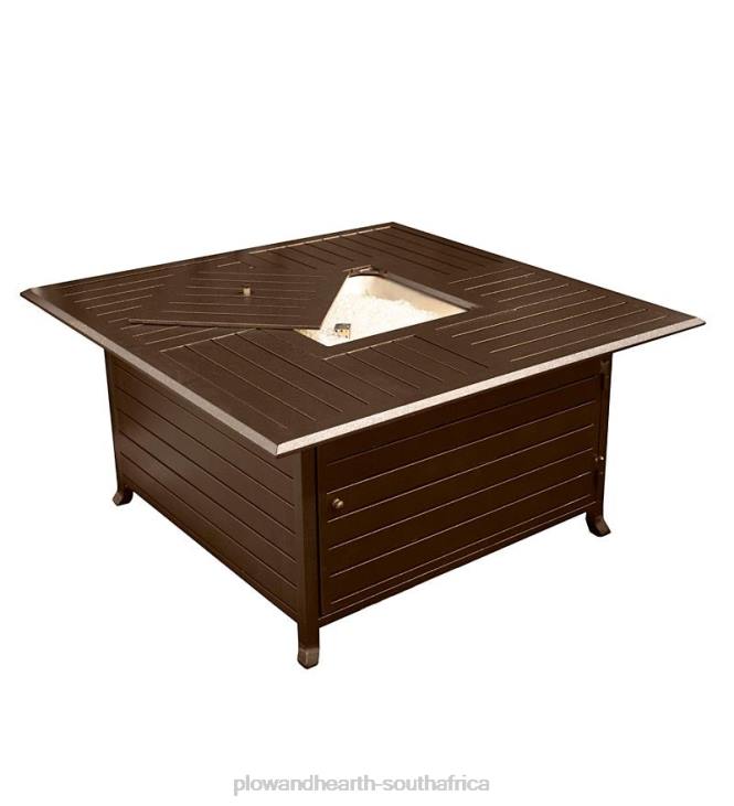 Houseware Plow & Hearth Slatted Aluminum Propane Fire Pit NFLB1182