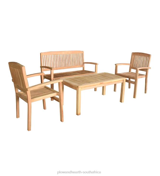 Houseware Plow & Hearth Teak Seating Set, 4-Piece NFLB1138