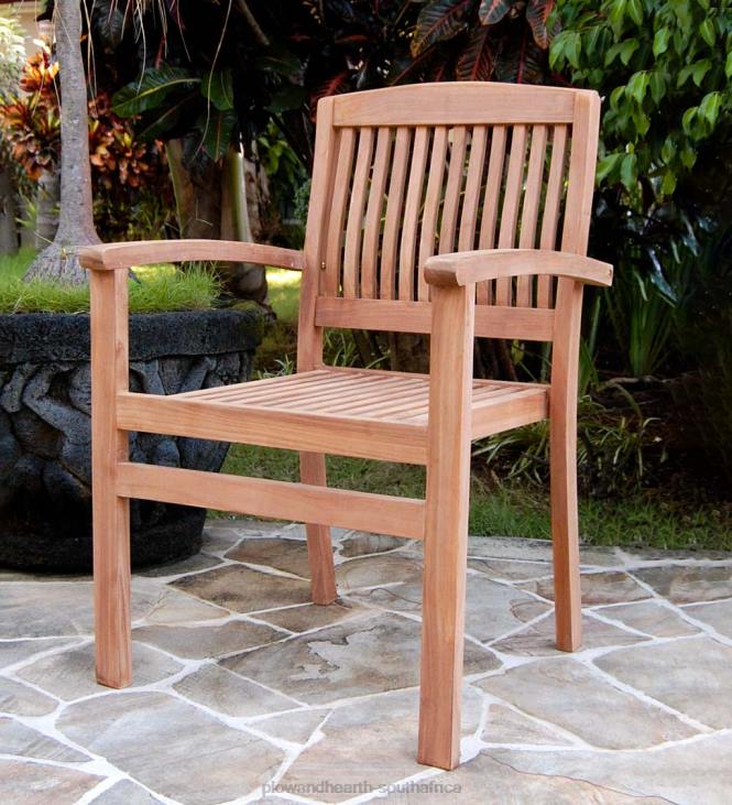 Houseware Plow & Hearth Teak Wood Chairs, Set of 2 NFLB1121