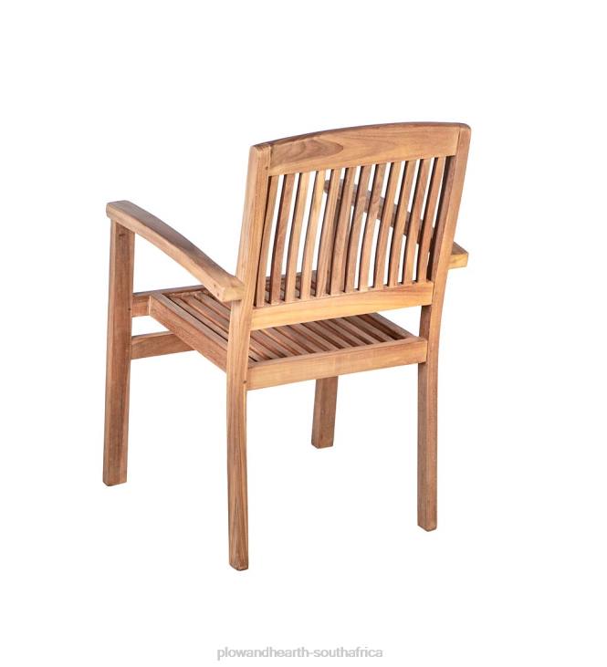 Houseware Plow & Hearth Teak Wood Chairs, Set of 2 NFLB1121