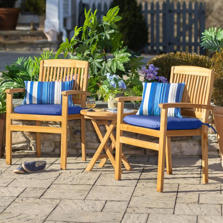 Houseware Plow & Hearth Teak Wood Chairs, Set of 2 NFLB1121