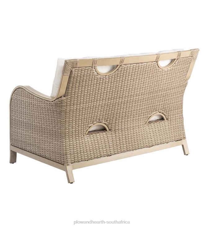 Houseware Plow & Hearth Urbanna Driftwood Premium Wicker Four Piece Set with Cushions - Midnight Navy NFLB1158