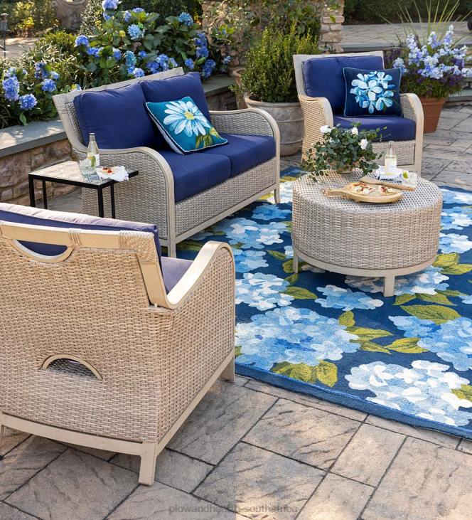 Houseware Plow & Hearth Urbanna Premium Wicker Collection in Driftwood with Luxury Cushions NFLB1092