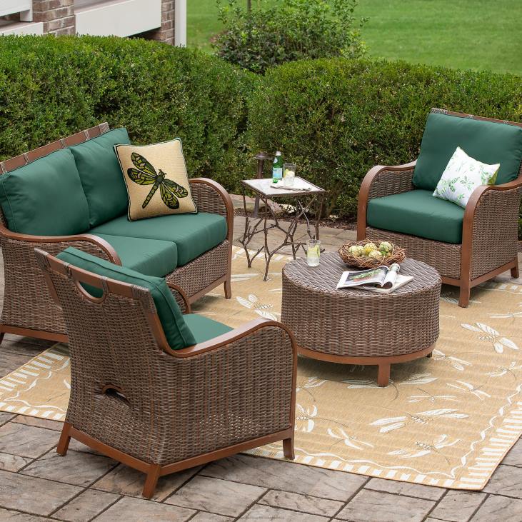 Houseware Plow & Hearth Urbanna Premium Wicker Collection with Luxury Cushions NFLB1089